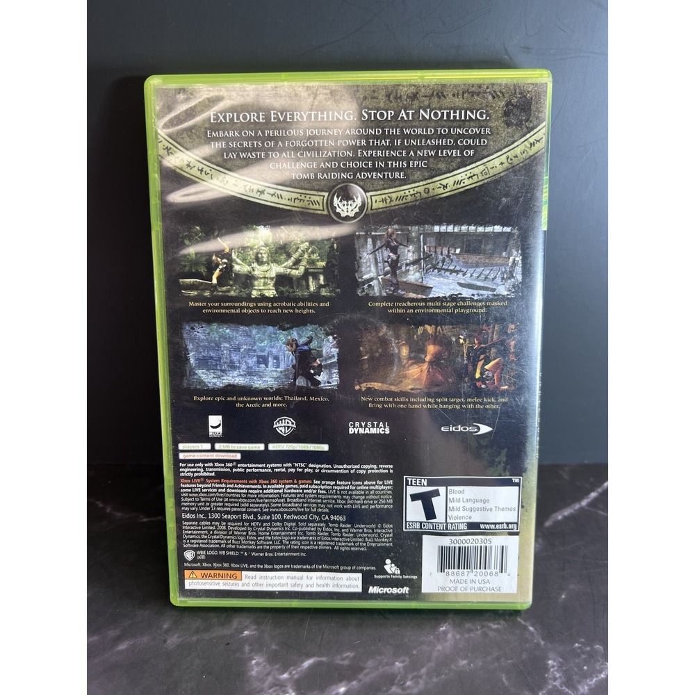 Tomb Raider: Underworld (Microsoft Xbox 360, 2008) CIB Tested - Picture 2 of 5